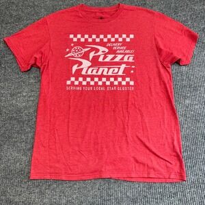 Disney Parks Toy Story Pizza Planet Graphic T-Shirt Red Men's Size L
